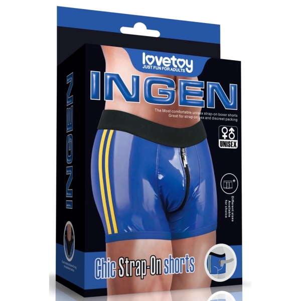 Boxer Chic Strap-On Bleu