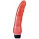 Consolador vibrador de gelatina rojo 20 x 4 cm