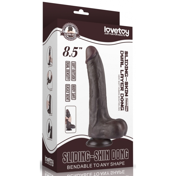 Sliding Skin Dildo 16 x 4,2 cm Zwart