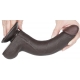 Dildo com bolsa de pele deslizante 17 x 4cm Preto