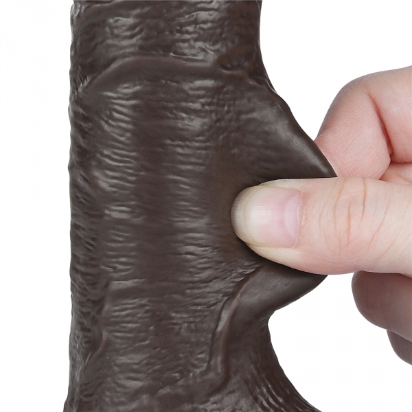 Dildo a pelle scorrevole 13 x 3,7 cm nero