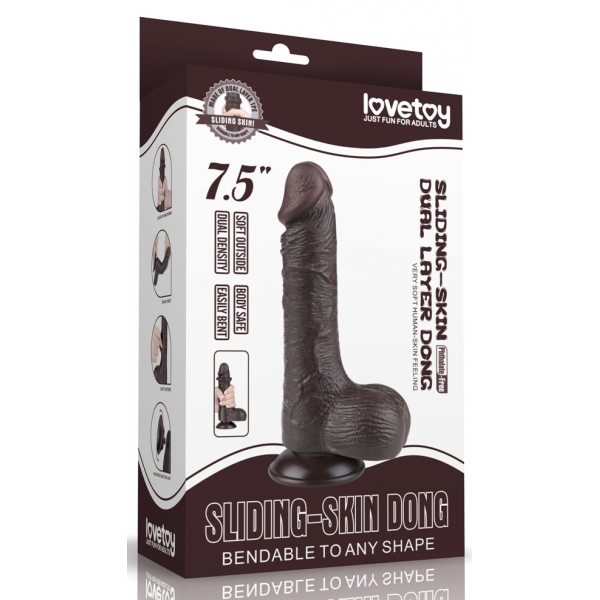 Dildo Skin Deslizante 13 x 3,7cm Preto