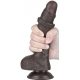 Dildo a pelle scorrevole 14 x 3,5 cm nero