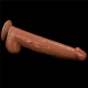 Dildo a pelle scorrevole 26 x 6 cm marrone