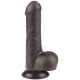 Dildo a pelle scorrevole 12 x 3,7 cm nero