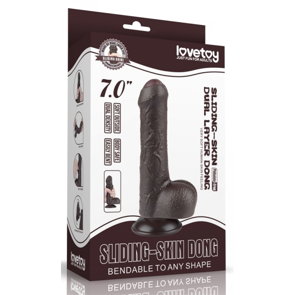 Dildo Skin Deslizante 12 x 3,7 cm Preto