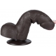 Dildo a pelle scorrevole 12 x 3,7 cm nero