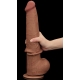 Dildo a pelle scorrevole 26 x 6 cm marrone