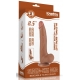 Dildo con borsetta scorrevole in pelle 17 x 4 cm marrone