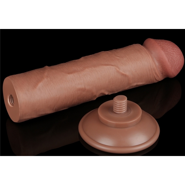 Dildo scorrevole 17 x 4 cm marrone