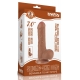 Dildo a pelle scorrevole 12 x 3,7 cm marrone