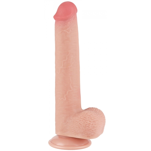 Dildo con borsetta scorrevole in pelle 17 x 3,5 cm