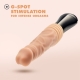 Dr. Skin Silicone - Dr. Knight - Thrusting and Vibrating Dildo - Beige