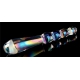 Glass Dildo Rising Ripples 18 x 3.5cm Transparent