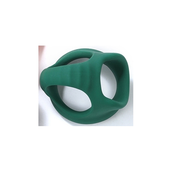 Triple Silicone Cock Ball Ring GREEN