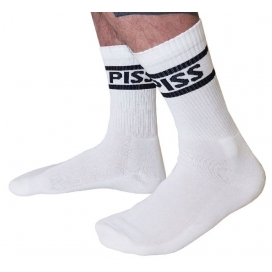 Mr B - Mister B Weiße Socken Piss Crew Socks