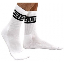 Mr B - Mister B Chaussettes blanches QUEER Crew Socks