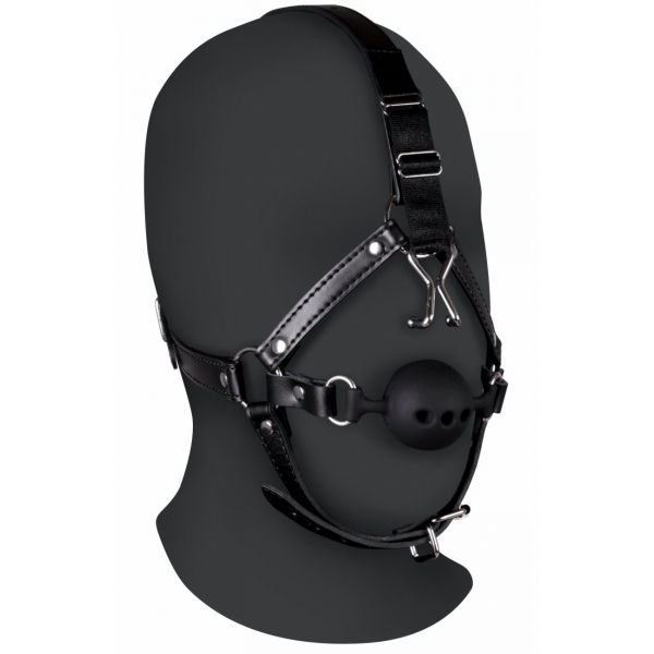 Ball gag with nose hook Gag Noise Black