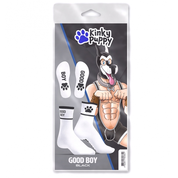 Calcetines Good Boy Blanco-Negro