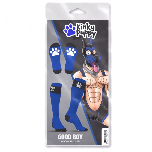 Big Good Boy High Socks Blue