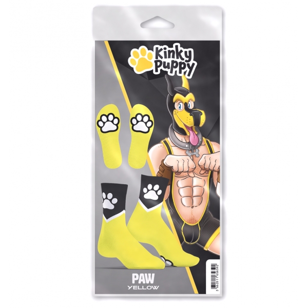 Paw Kinky Puppy Yellow Socks