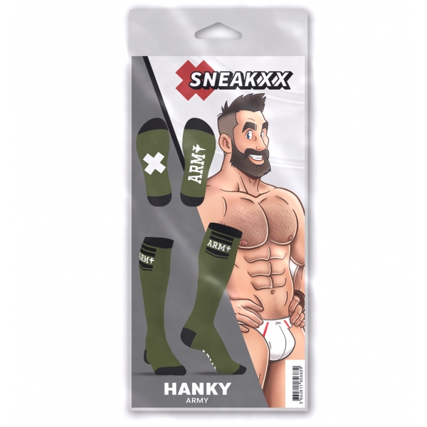 Hanky Army SneakXX Calcetines Altos Verde