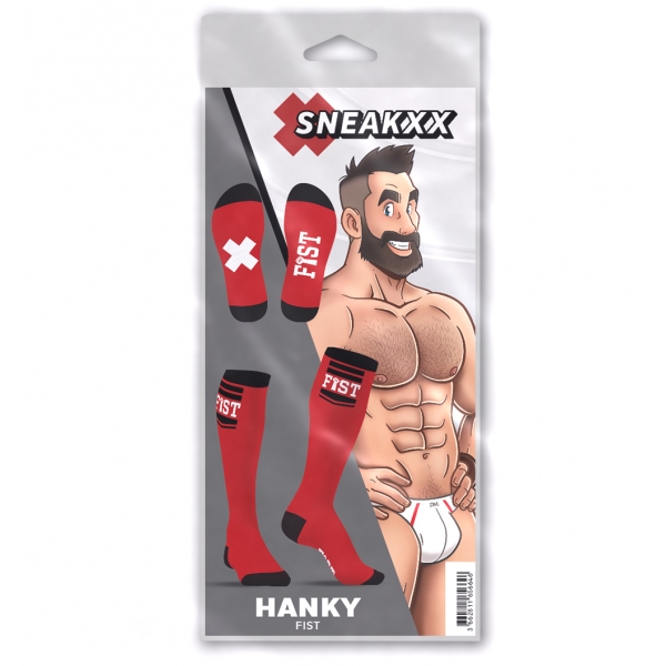 HANKY FIST SneakXX Calcetines Altos Rojo