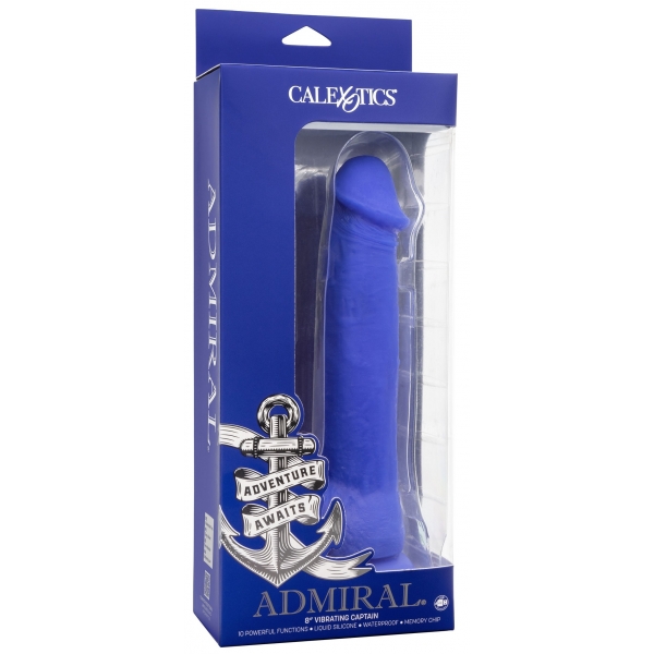 Vibrating dildo Captain 16 x 4 cm Blue