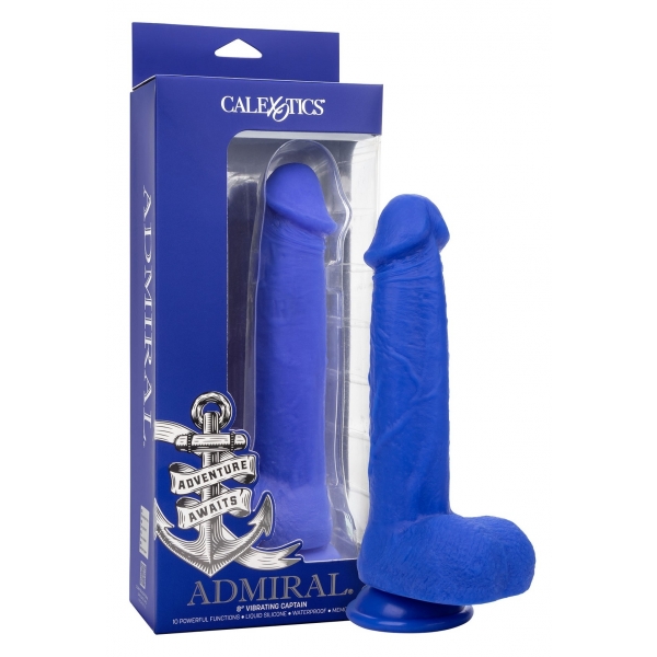 Consolador vibrador Captain 16 x 4 cm Azul