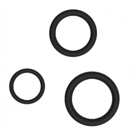 Set of 3 Dick Stretch Black Cockrings