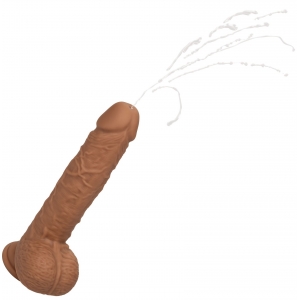 Squirting Fuck Stick Dildo vibrante Fuck Squirting 17 x 4,2 cm Marrone