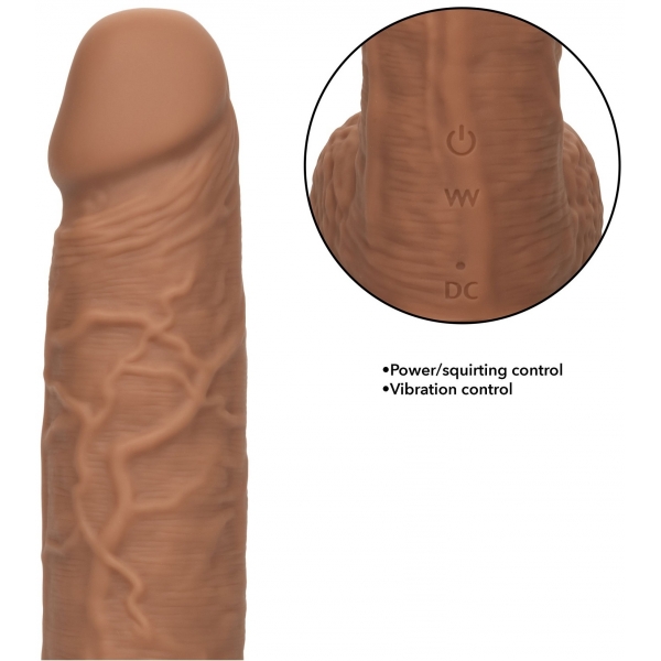 Fuck Squirting Consolador Vibrador 17 x 4.2cm Marrón