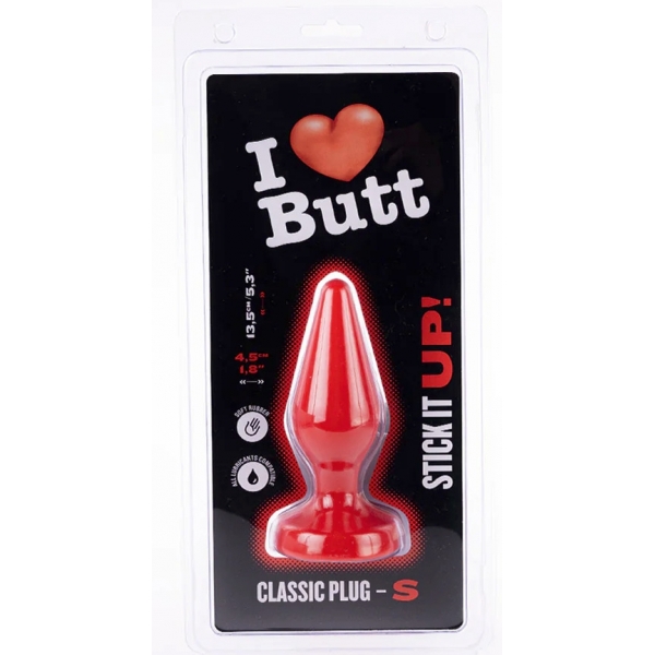 Plug Classic S I Love Butt 11 x 4.3 cm Red