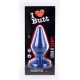 Plug anal CLASSIC L I Love Butt 15 x 6.8 cm Bleu