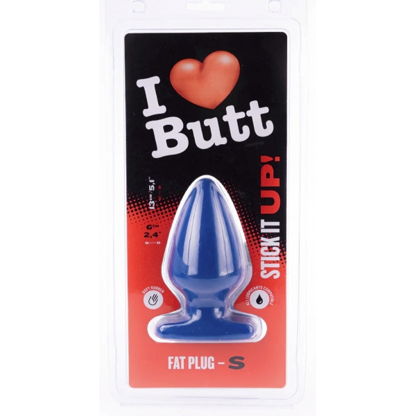 Plug Fat S I Love Butt 11 x 6 cm Azul