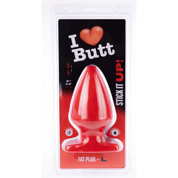 Plug Fat L I Love Butt 15.5 x 9 cm Red