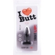 Plug Slim S I Love Butt 8.5 x 3 cm Black