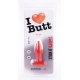 Plug Slim S I Love Butt 8,5 x 3 cm Rosso