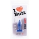 Plug Slim S I Love Butt 8,5 x 3 cm Blauw