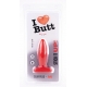 Plug Slim M I Love Butt 11 x 3,7 cm Rood