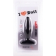 Plug anal SLIM L I Love Butt 14 x 4.8 cm Noir