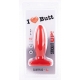 Plug anal SLIM L I Love Butt 14 x 4.8 cm Rouge