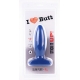 Plug anal SLIM L I Love Butt 14 x 4.8 cm Bleu