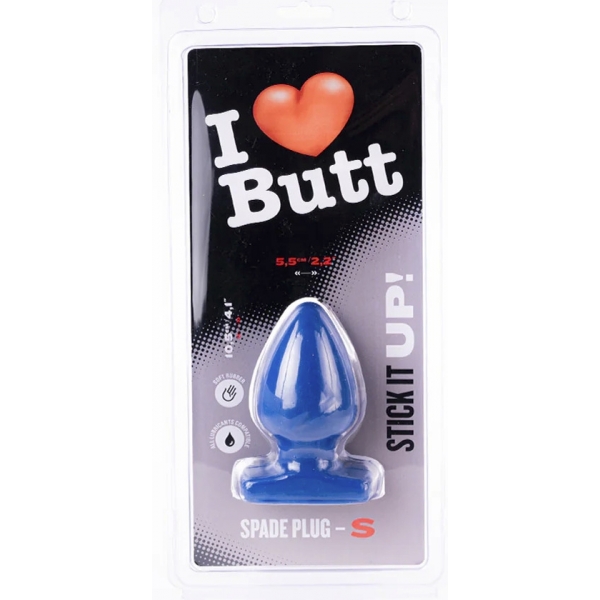 Plug Spade S I Love Butt 9 x 5,3 cm Azul