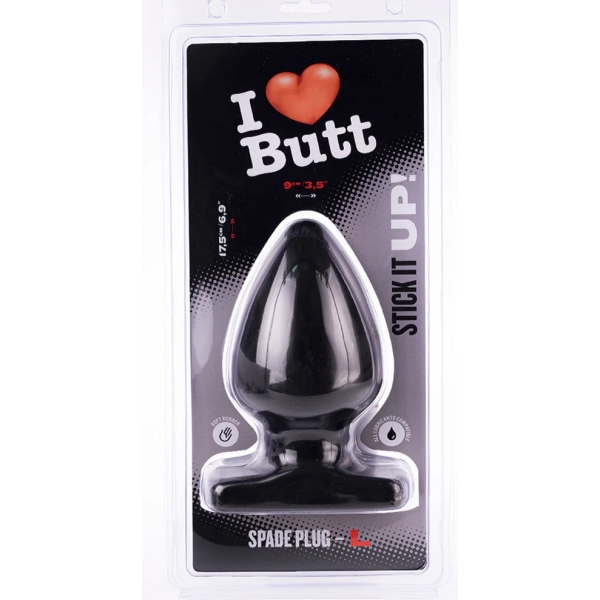 Plug Spade L I Love Butt 15 x 9 cm Nero