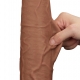 Dildo a pelle scorrevole 26 x 6 cm marrone