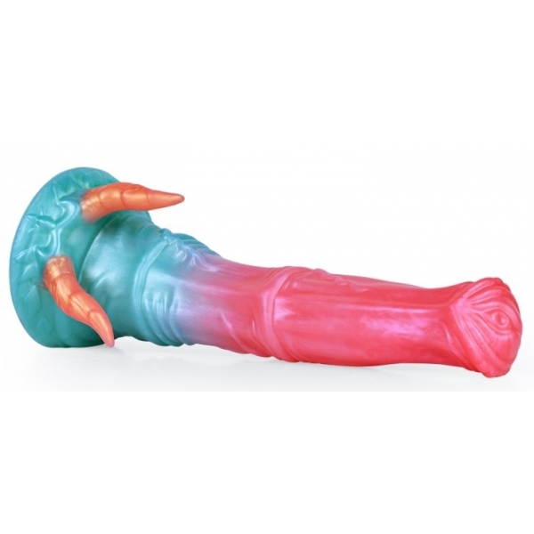 Alien Beast Cyan Rainbow 9.3" Dildo - A