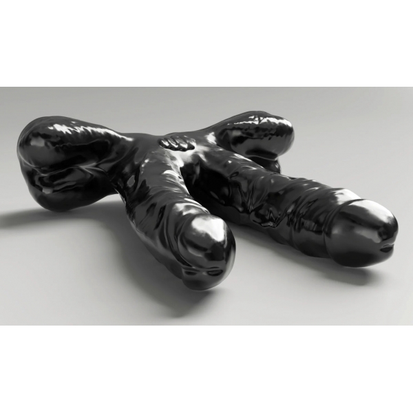 Doppio Dildo ABS03 Teamwork All Black Steroid 25 x 7 cm