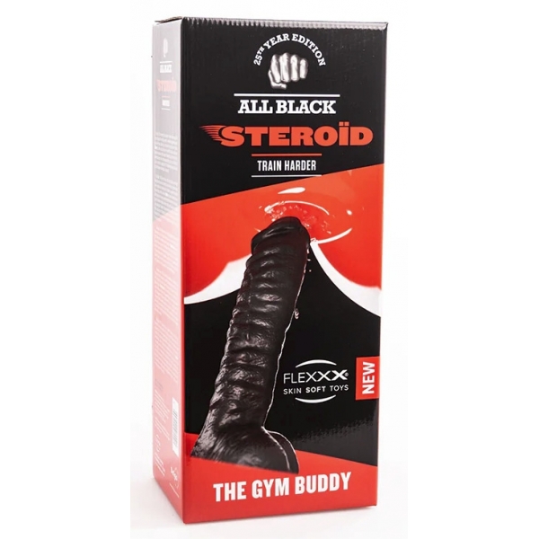 Dildo ABS10 De Gym Buddy Helemaal Zwart Steroïde 27 x 8,5cm