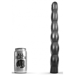 All Black Dildo AB16 steel helemaal zwart 28 x 4cm